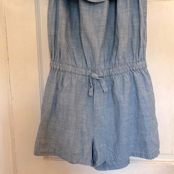Crewcuts girls blue chambray romper in size 14 - Picture 5 of 8